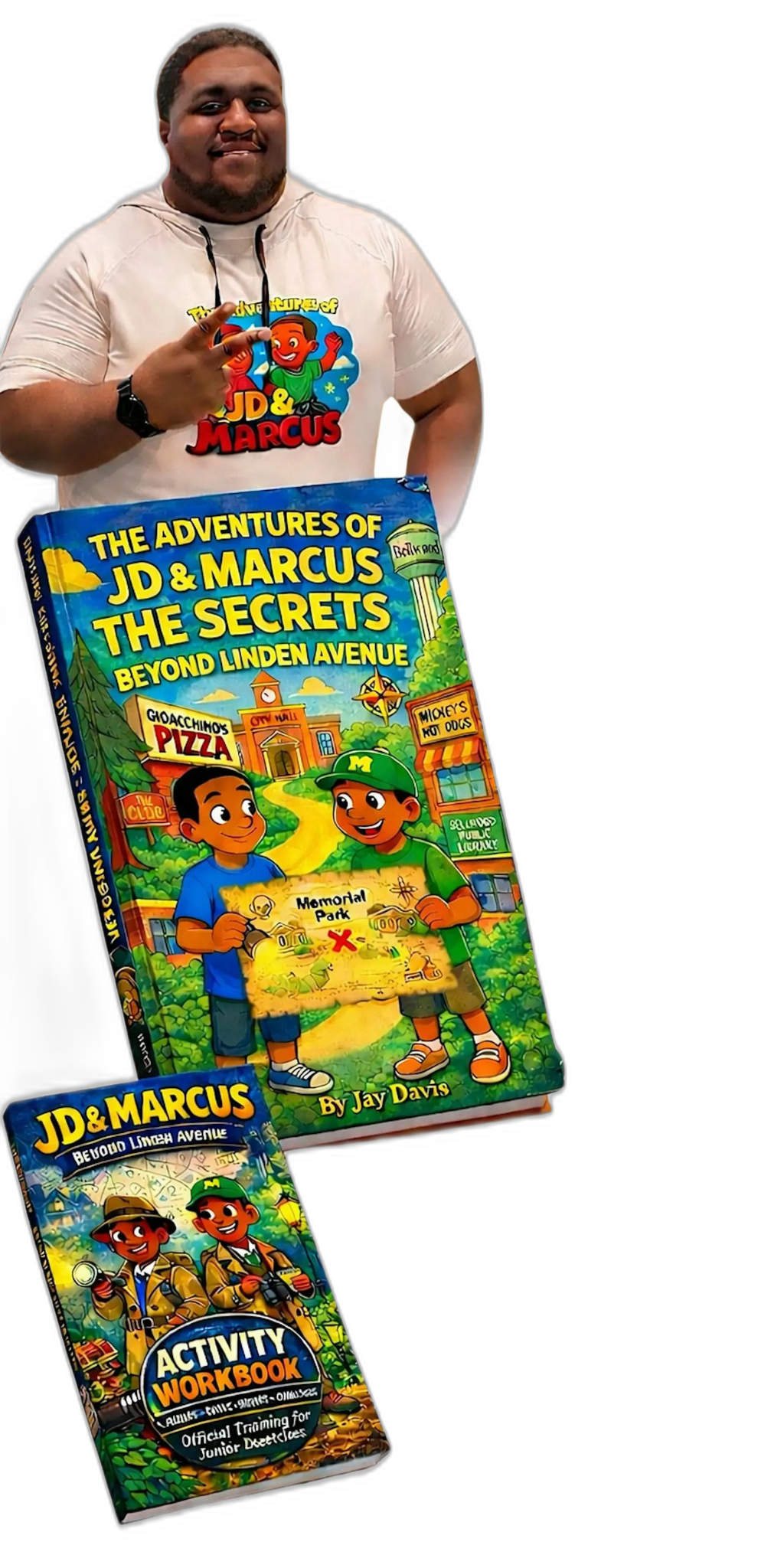Jay Davis with his JD & Marcus books