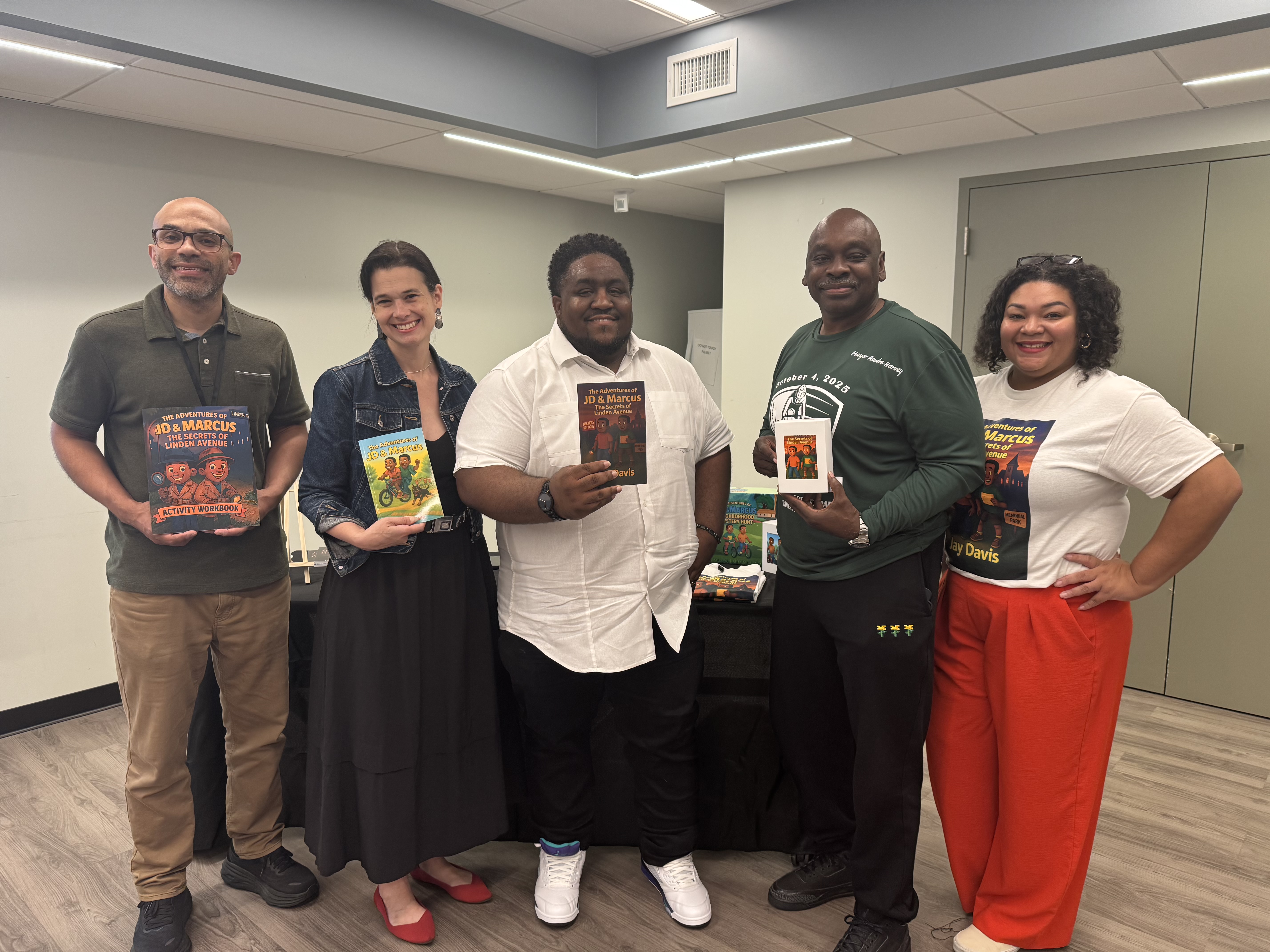 Community leaders with the books