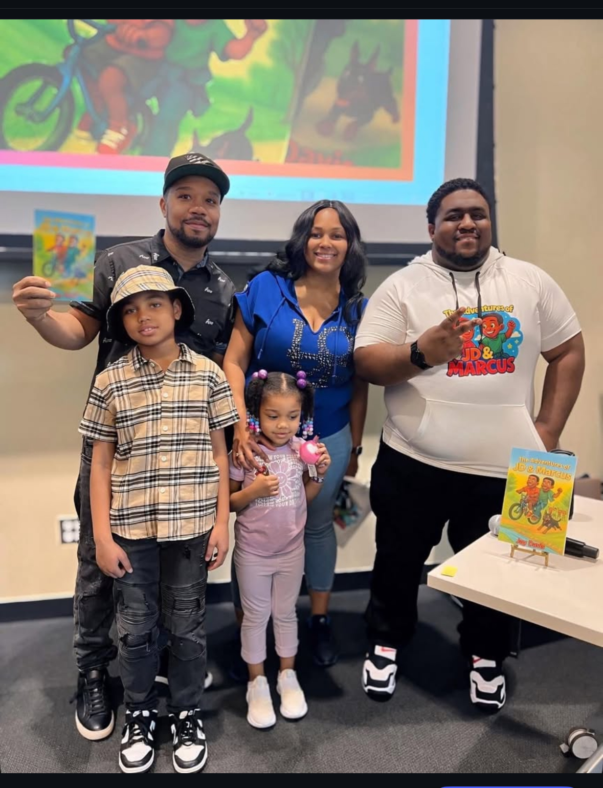 Family at the book launch